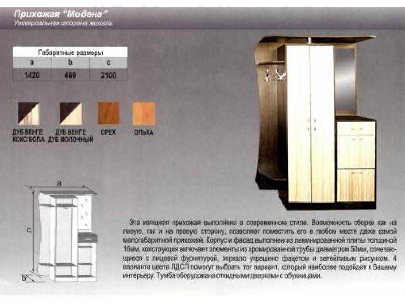 прихожая прямая модена в Туле