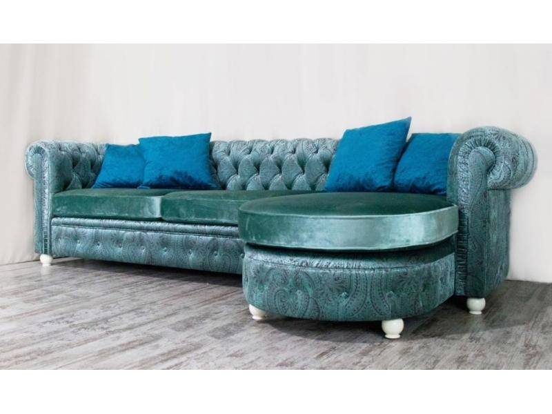 диван chesterfield с оттоманкой в Туле