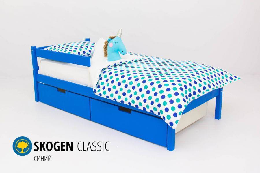 детская кровать skogen classic синий в Туле