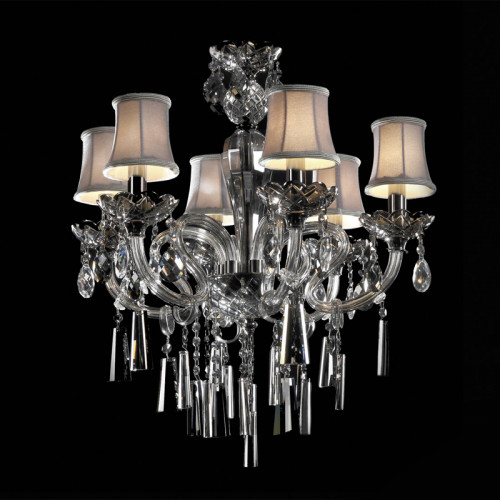 люстра md102743-6a от illuminati прозрачная/бежевая/ хром в Туле