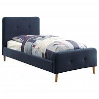 кровать button tufted flannelette navy 140х200 в Туле