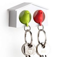 держатель+брелок для ключей двойной mini sparrow зеленый-красный в Туле