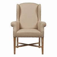 кресло мягкое с ушами french wing chair бежевое в Туле