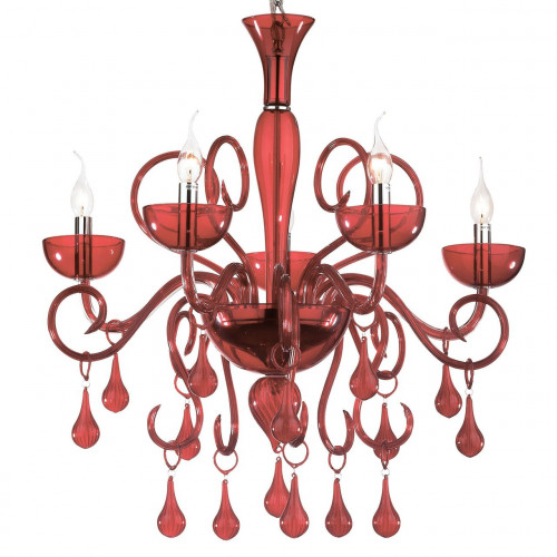 подвесная люстра ideal lux lilly sp5 rosso в Туле