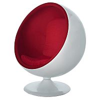 кресло-шар eero ball chair бело-красное в Туле