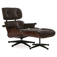 кресло eames style lounge chair палисандр коричневое в Туле