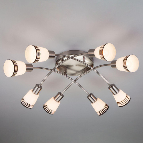 потолочная люстра eurosvet jenna 30131/8 сатин-никель в Туле