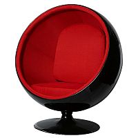 кресло eero ball chair черно-красное в Туле