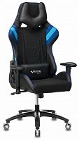 игровое кресло бюрократ бюрократ viking 4 aero, обивка: искусственная кожа, цвет: иск.кожа черная/ткань черная 26-28/сетка синяя(tw-10)-голубая(tw-55)-серая(tw-12) в Туле