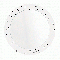 зеркало с рисунком белое круглое черные точки pois в Туле