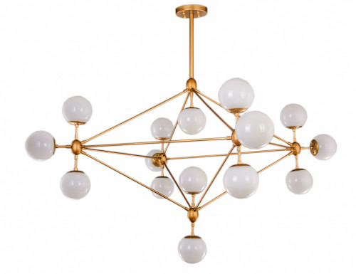 люстра modo 15 gold золото, белые плафоны в Туле