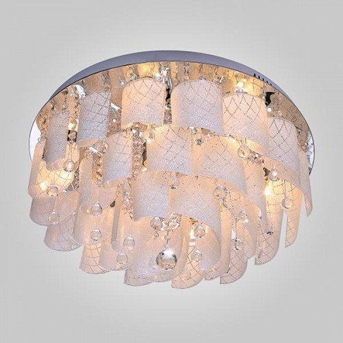 потолочная люстра eurosvet cascade 80117/9 хром/белый в Туле