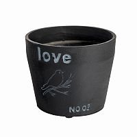 цветочный горшок love чёрный в Туле