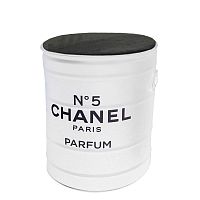 декоративная бочка- пуф chanel №5 white m в Туле