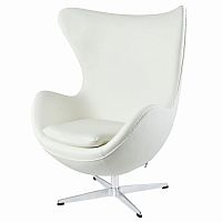 кресло egg chair by arne jacobsen белое в Туле