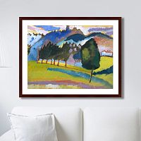 картина: landscape with rolling hills, 1910г. в Туле