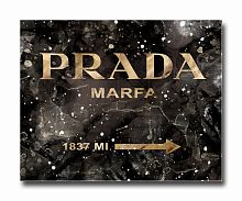 постер prada mafia на чёрном в золотом a3 в Туле