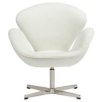 кресло swan chair кашемир белое в Туле