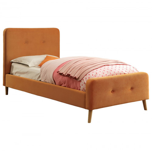 кровать button tufted flannelette orange 90х200 в Туле