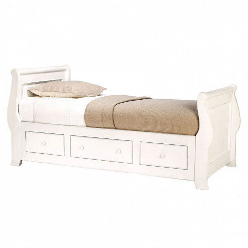 кровать-ладья 120х190 белая нордик в Туле