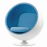 кресло ball chair бело-синее в Туле