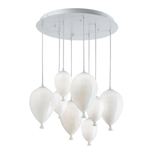 подвесная люстра ideal lux clown sp8 bianco в Туле