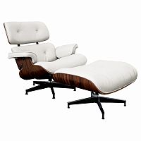 кресло lounge chair & ottoman белое в Туле