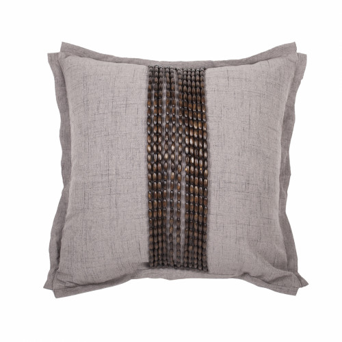 декоративная подушка handwork exclusive квадратная светло-серая в Туле