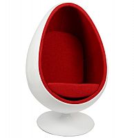 кресло ovalia egg style chair красное в Туле