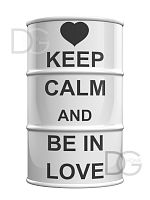 декоративная бочка keep calm and be in love xl в Туле