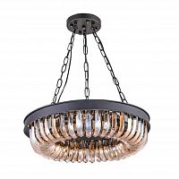 люстра terra black amber d50 черная, стекло янтарного цвета в Туле
