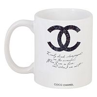 кружка с рисунком drink champagne. coco chanel в Туле