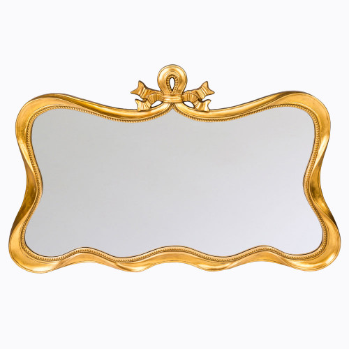 зеркало золотое горизонтальное в изогнутой раме с лентами марсель в Туле