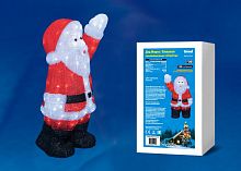 фигурка светодиодная «дед мороз» 38х24x60см (ul-00002332) uld-m3860-120/sta white ip20 xmasman в Туле