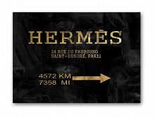 постер hermes без рамки, черный, а4 в Туле