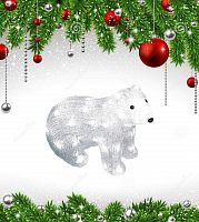 фигурка светодиодная «белый медведь-4» 25x31см (11037) uld-m3125-040/sta в Туле