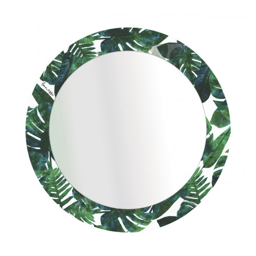 зеркало круглое в раме с принтом tropic в Туле