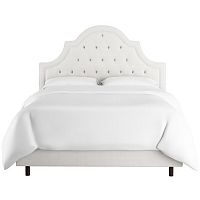 кровать двуспальная 180х200 белая с каретной стяжкой harvey tufted white в Туле