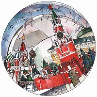 тарелка сувенирная спасская башня в Туле