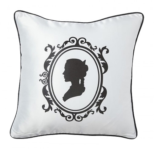 подушка с принтом ladies' profile white в Туле