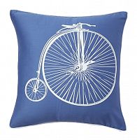 подушка с ретро-велосипедом retro bicycle blue в Туле