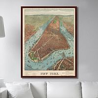 картина: antique map of new york city, 1879г. в Туле
