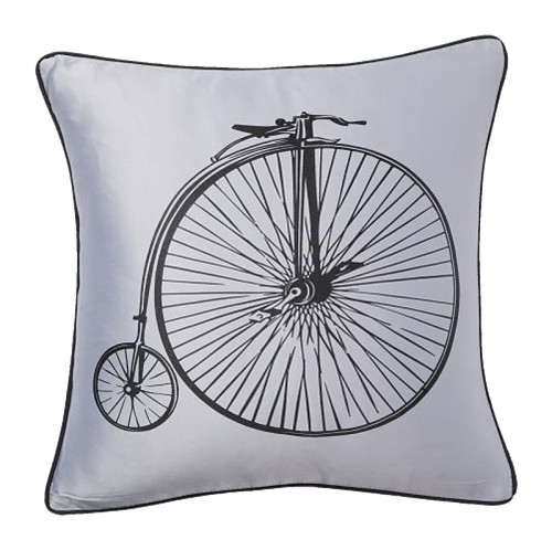 подушка с ретро-велосипедом retro bicycle grey в Туле