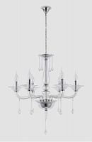 подвесная люстра crystal lux monica sp6 chrome/transparent в Туле