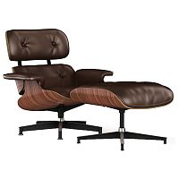 кресло lounge chair & ottoman коричневое в Туле