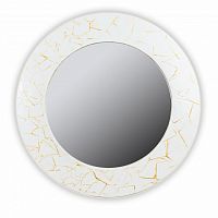 зеркало белое круглое диаметр 90 см с золотым декором fashion white gold в Туле