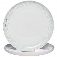 тарелка белая с бирюзовым рисунком 30*30*3,3 в Туле
