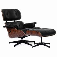 кресло eames style lounge chair & ottoman черное в Туле