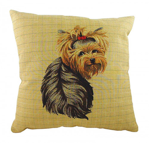 подушка с фото йоркширского терьера yorkie sitting в Туле