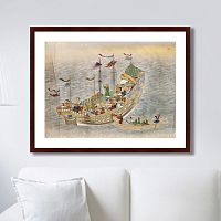 картина: scenes of traders in nagasaki, 1750г. в Туле